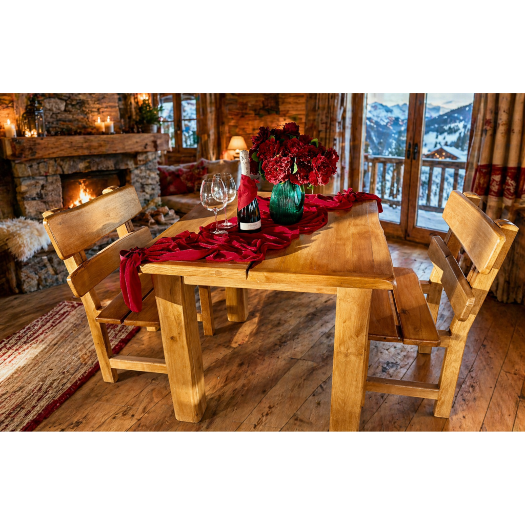 Regalis Dining Set – Heritage Oak Collection 95 × 100
