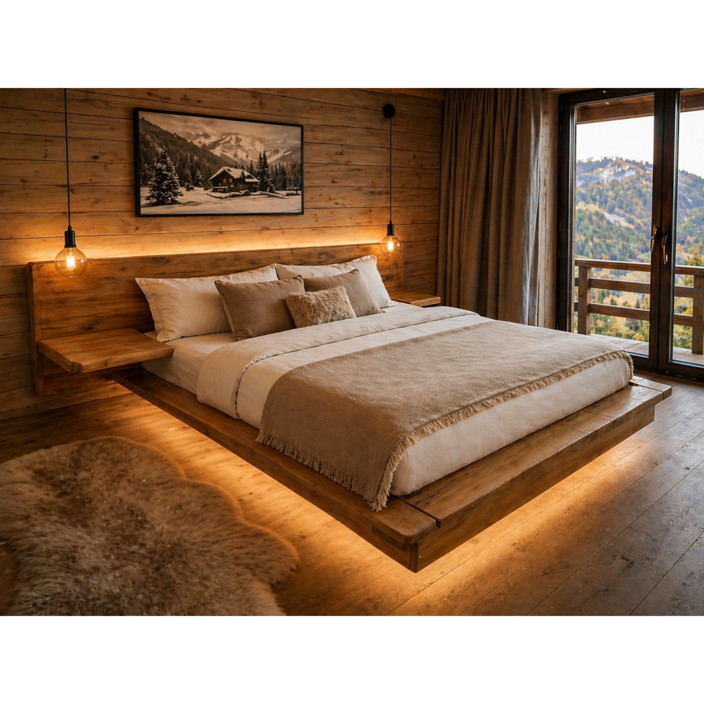Solid Wood Bed – Regalis Heritage Oak Collection, 180 × 200