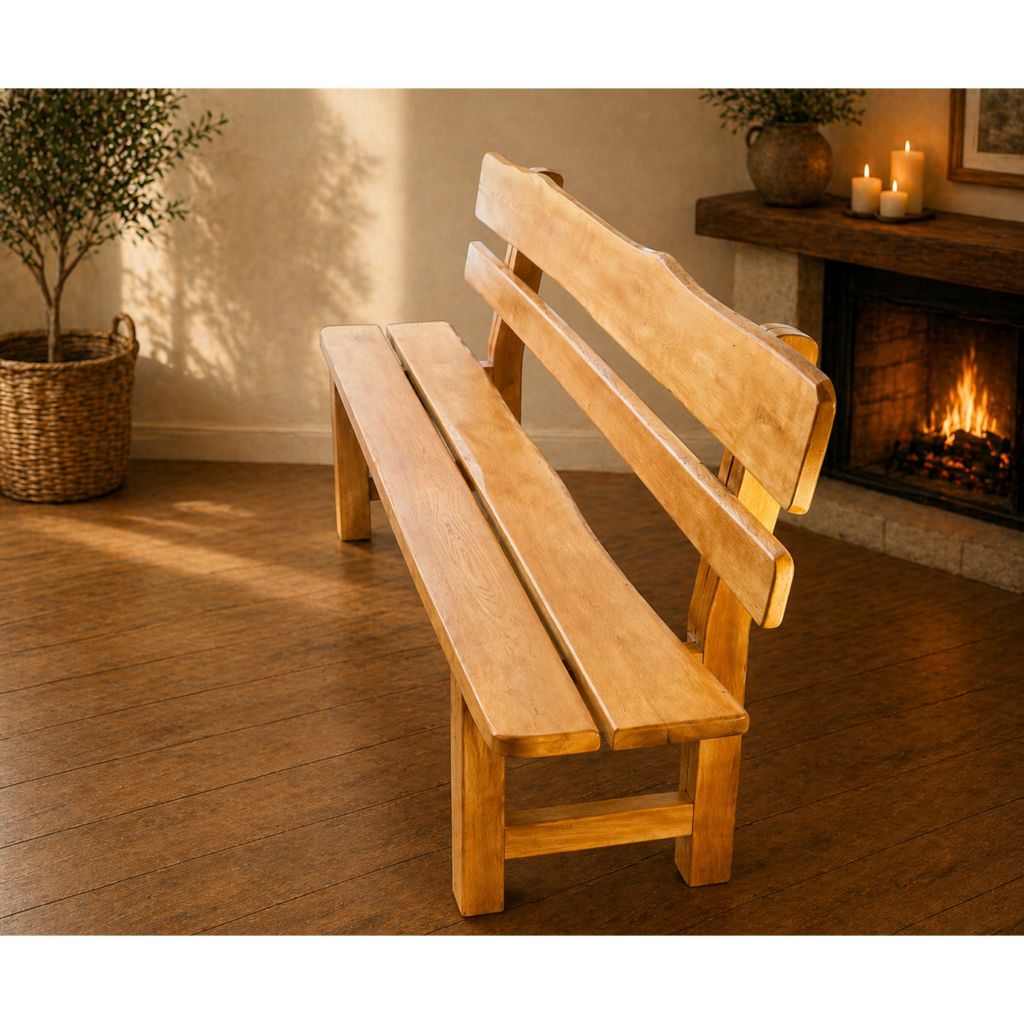 Solid Wood Bench – Regalis Heritage Oak Collection, 50 × 200